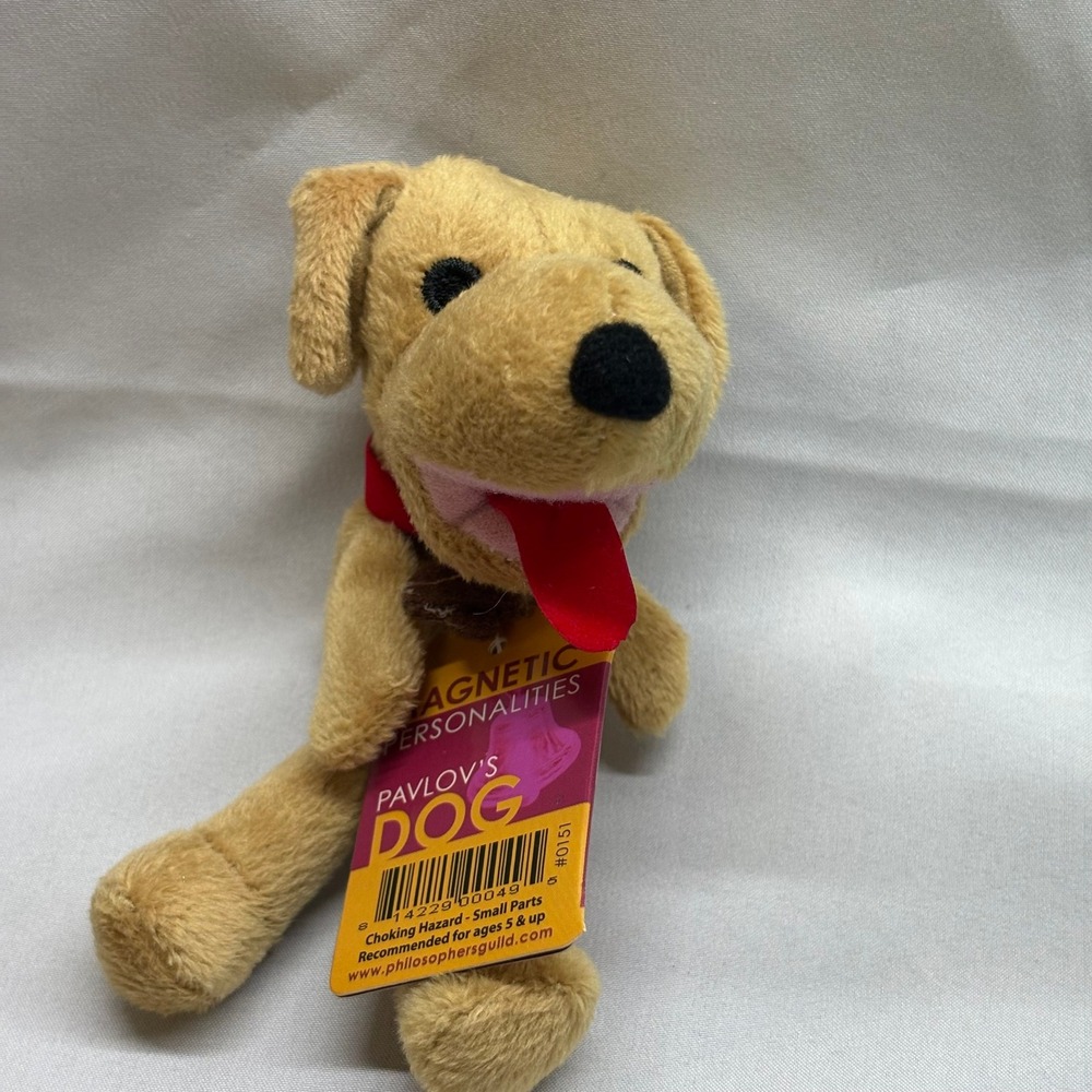 Unemployed Philosophers Guild Pavlovs Dog Toy Small Tan Excellent Magnet Puppet